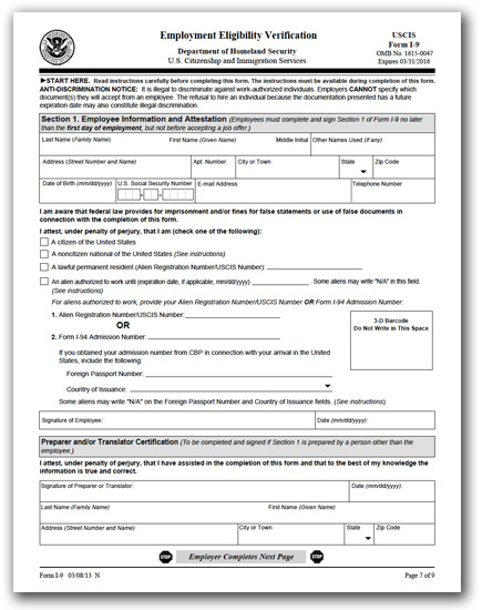 The New I-9 Form | New Business Direction LLC